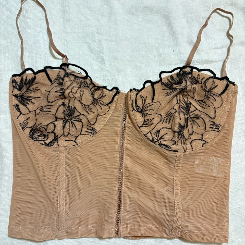 Floral Lace Bustier Top